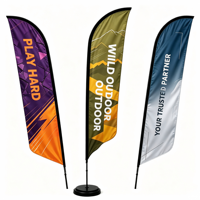 Drapeau à lame personnalisée durable OEM ODM avec logo sur mesure, kit complet de drapeau plume pour marketing extérieur