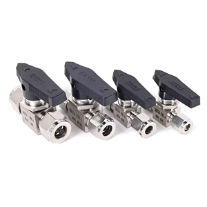 Vanne à bille hydraulique en acier inoxydable, matériau 304, haute pression, contrôle des fluides gaz, huile, eau - Product Image 1