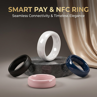 Bague Intelligente NFC 13,56 MHz Moderne en Céramique Passive pour Accès Bibliothèque Universitaire et Paiement Distributeur Automatique