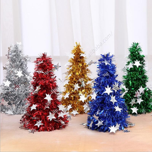Cono de Navidad Miniatura al por Mayor con Lentejuelas y Hojas para Adornos de Mesa, Suministros de Decoración - Product Image 1