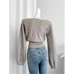 Suéter de Punto Personalizado para Mujer, Manga Larga, Cuello en V, Casual, Ajustado, Otoñal, Antipilling, 16 Gg - Product Image 2