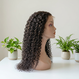 Perruques en cheveux humains avec dentelle frontale HD 13x6, bouclées profondes, brésiliennes, de l'oreille à l'oreille, grande perruque frontale en dentelle - Product Image 2