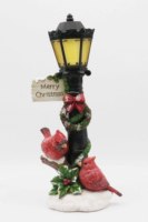 Figura de Farolillo Navideño Iluminado con LED, Letrero de Feliz Navidad con Cardenales Rojos, Decoración Navideña OEM