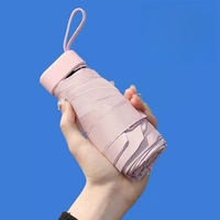 Parapluie pliant portable mini 6K anti-UV pour la pluie et le soleil, idéal pour la randonnée, les voyages et les activités de plein air, pour femmes, avec boîte cadeau colorée