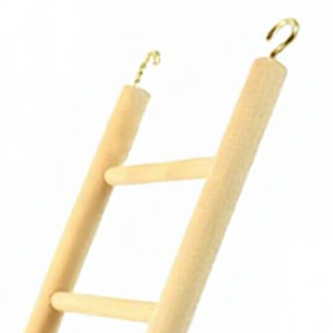 Escabeau court pour cages à oiseaux - 7x22cm, accessoire en bois - Product Image 5