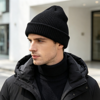 Bonnet tricoté tendance automne-hiver pour hommes et femmes, style melon, couleur unie, polyvalent, hip-hop, en acrylique