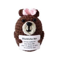 Vente en gros de poupées amigurumi au crochet faites à la main, mignonnes et amusantes, en forme d'animaux et de plantes, pour le soutien émotionnel, jouets et ornements en pot
