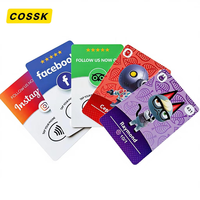Support de carte de membre NFC en PVC mat personnalisé YINSHOU avec puces NTAG213/215/216 programmables et paiement par code QR