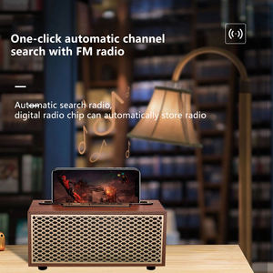 ลำโพงบลูทูธ BT5.0 ลายไม้สไตล์เรโทร 8W กำลังขับสูง 23.2×10.9×10.4 ซม. ใช้งานได้ยาวนาน เหมาะสำหรับใช้ในบ้านและนอกบ้าน เครื่องเล่นวิทยุตั้งโต๊ะ - Product Image 6