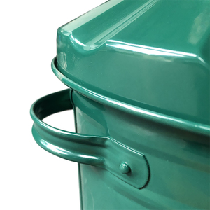 14L kim loại nhỏ màu xanh lá cây bin để đốt rác lò đốt bin nhà giá rẻ - Product Image 5