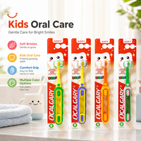 Brosse à dents ergonomique en PBT souple pour enfants, nettoyage doux, soin buccal, lot en gros