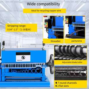Machine semi-automatique de recyclage de câbles en cuivre usagés à haute séparation, pour le dénudage, la coupe et le tirage des fils - Product Image 3