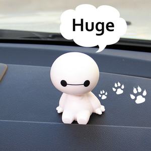 Figurine de robot Baymax de dessin animé 2025, tête qui se balance, ornements de voiture, décorations intérieures de voiture, poupée Big Hero, jouets, accessoires d'ornement - Product Image 2