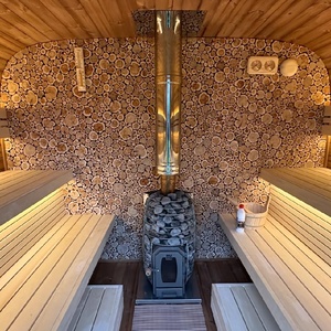 2025 nhà sản xuất phòng tắm hơi phổ biến phòng tắm hơi ngoài trời với tuyết tùng đỏ nguyên chất và kích thước lớn - Product Image 2