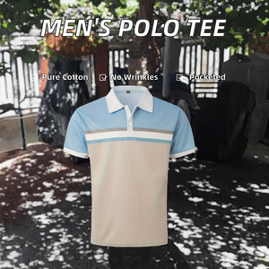 Camisa de Verano para Hombre, Nueva Colección, Diseño Liso, Tejido de Punto 100% Algodón, con Bolsillo, Manga Corta, a la Moda - Product Image 2
