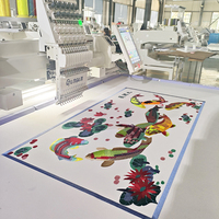 Machines à broder industrielles à grande surface réalisable 1500x800mm prix des machines à broder informatisées à une tête vente en gros