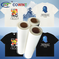 Cowint Personnalisé Fer-Sur Designer Autocollants De Transfert De Chaleur PET Matériel Sérigraphie Images pour Vêtements