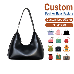 Bolso de Hombro Tipo Hobo de Cuero PU a la Moda, Bolso Tote Minimalista Brillante para Mujer - Product Image 1