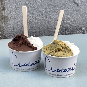 Muestra Gratuita de Envase Desechable para Helado de Grado Alimenticio, Tarrina de 8 oz para Yogurt Congelado, Gelato, Helado, Vaso de Papel con Tapa de Papel - Product Image 6