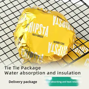 सैंडविच रैपिंग पेपर हनीमून कंघी एल्यूमीनियम पन्नी मिश्रण इन्सुलेशन dy अनुकूलन योग्य बर्गर खाद्य ग्रेड ग्रेure प्रिंटिंग - Product Image 4