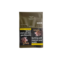 Pochettes à tabac à rouler à la main en feuille d'ambre, personnalisées, imprimées en gravure, en HDPE, 50g, étanches à l'humidité, avec fermeture éclair