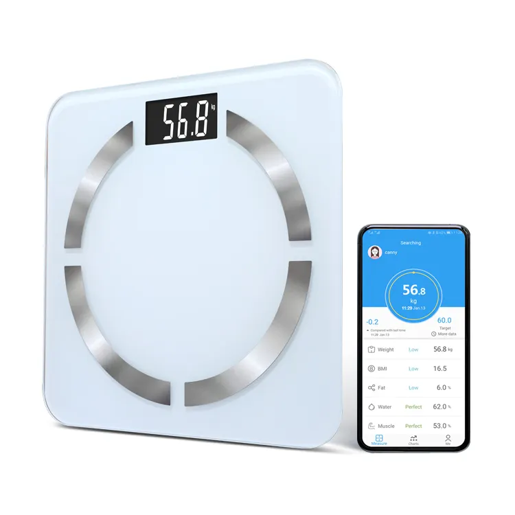 Custom Professional Up To 200kg Human Body BMI Weighing Balance Digital Smart Fitness Tuya Body Fat Scale