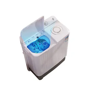 Fabrika sıcak satış 7kg üst yükleme ikiz küvet plastik çamaşır yıkama makinesi