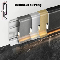 Profilé en aluminium minimaliste pour plinthe murale LED super étroite H5/6/8cm, diffuseur de lumière de bande néon en silicone pour plinthe de sol