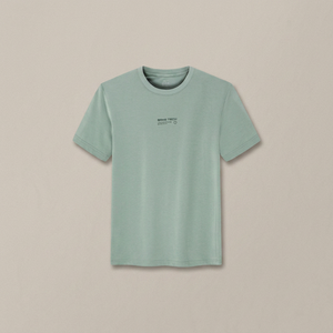 เสื้อยืดคอกลมทรงเข้ารูปสำหรับผู้ชาย ERKE ผ้าฝ้าย 46% โพลีเอสเตอร์ 34% เรยอน 20% ระบายอากาศได้ดี ถักทอแบบไม่ฟอกสี สีเขียว - Product Image 3