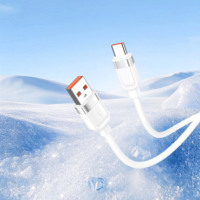 KAKUSIGA 2M Kabel Data Pengisian Cepat Tipe-C Silikon, Output 25W & Kabel Lunak OD4.5mm untuk Perangkat Seluler