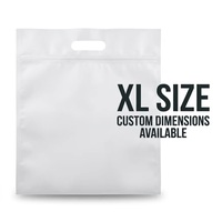 Sac à fermeture éclair de taille XL avec poignée, dimensions personnalisées, sac à fermeture éclair en plastique transparent avec poignée pour le stockage et l'emballage de marchandises volumineuses