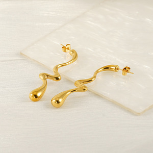 Zogxin Geometric Stud Earrings Gold Zinc Alloy Party Fashion Jewelry - Product Image 4