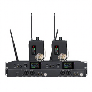 Sistema de Monitoreo de Audio Estéreo Profesional AC-330, Sensor Infrarrojo, Control de Volumen, Conector XLR, Micrófono Gris - Product Image 1