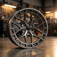 Jantes forgées gris bronze à double rayonnage multi-branches 6 trous 18-22 pouces, PCD personnalisé, déport J, moyeu tout-terrain léger 6061-T6