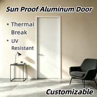 Porte en aluminium écologique résistante aux UV avec noyau en graphène, ignifuge et résistante à l'humidité pour climat chaud