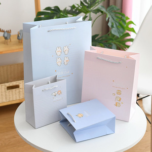 Factory Low MOQ Custom Cartoon Craft Printed Art Paper Bags Shopping Toy Gift Accessories Retail Packaging Luxury Custom Logo