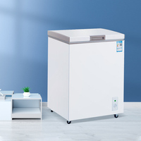 Réfrigérateurs à porte unique de 144L 5 pieds cubes Petits congélateurs coffre électriques de couleur blanche et grise
