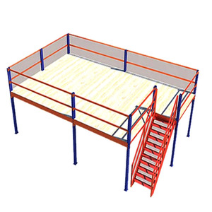 Plateforme de plancher en acier avec escalier sur mesure et garde-corps de sécurité pour entrepôt - Product Image 2
