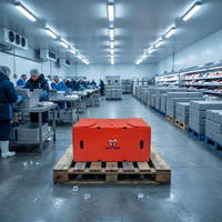Caisse de transport empilable en plastique PP 4mm 5mm 700x500x300mm pour poissons entiers et fruits de mer, service de découpe disponible pour la vente en gros, OEM ODM disponible