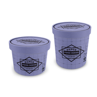 Boîte à glace en carton, boîte d'emballage à emporter en papier ondulé cylindrique