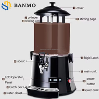 Distributeur de chocolat chaud commercial portable 5L 10L pour le chauffage, le mélange du café, du jus, du lait pour les hôtels, distributeur de vin