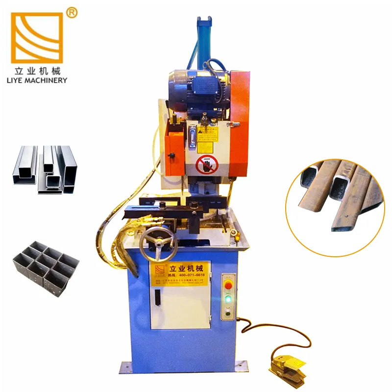Cortadora de tubos hidráulica YJ-425Y, sierra circular de Metal, cortadora de tubos semiautomática, sierra de corte de barras sólidas
