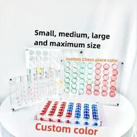 Jeu de connecteur quatre en ligne miniature en acrylique personnalisé, noir et blanc, en lucite, jeu de société quatre en ligne en acrylique pour enfants