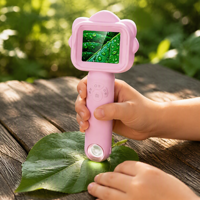 Microscope numérique portable pour enfants avec lentille éclairée et écran couleur, microscope de poche pour enfants