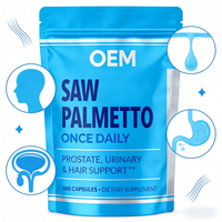 Capsules de Saw Palmetto Marque Blanche OEM – Soutien Prostate Adulte, Bloqueur de DHT, Croissance Capillaire, Sans Gluten, Non-OGM