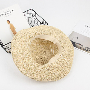 Floppy <b>Straw</b> <b>Hat</b> Raffia <b>Straw</b> Wide Brim Beach Sun Protection Female Adult Summer Outdoor Wear - Product Image 5
