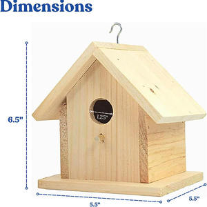Nichoir en bois massif à peindre - Product Image 6