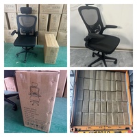 Chaise de bureau ergonomique moderne en tissu à dossier haut, chaise de bureau informatique, hauteur réglable, accoudoirs, soutien lombaire, pivotante et confortable