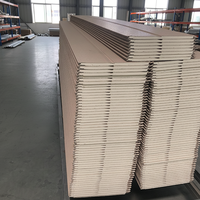 Panel Sandwich 16mm Abu-abu Oak dengan Tekstur Dinding Kuno Papan Logam Berukir