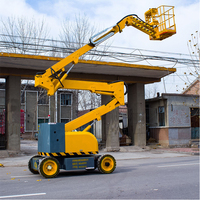 Cage d'homme mobile de 14m, nacelle hydraulique diesel, nacelle télescopique pour la construction